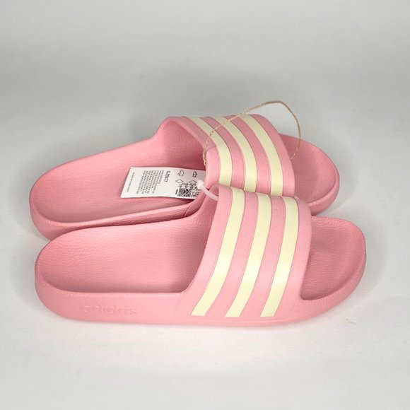 Women's Adidas Adilette Aqua Slide GZ5877 (Wonder Mauve / Wonder White) NWT - Picture 5 of 10